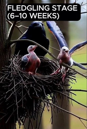 Life Cycle of COMMON RAVEN (Corvus corax) #shorts #viralvideo #viralshorts #birds #wildlife