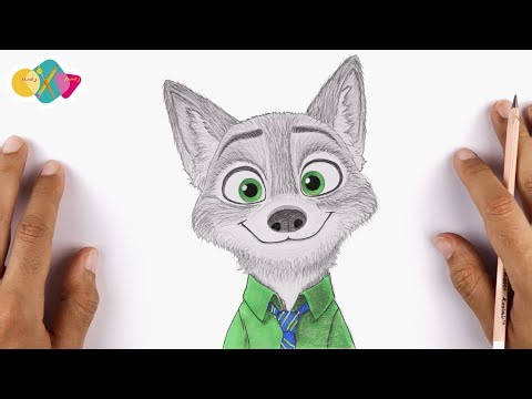how to draw nick wilde from zootopia 2 | nick wild drawing easy from zootopia 2| 2 رسم زوتوبيا