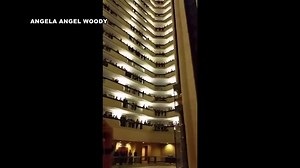 Just close your eyes and listen to the Kentucky All-State Choir's beautiful singing of the National Anthem from the balconies of the entire hotel. INCREDIBLE. STORY: fox13news.com/trending/236243693-story | FOX 13 News - Tampa Bay