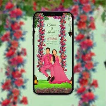 Mehndi Cermony Invitation Video | Vinvite - 1410 | #digitalinvitation #invitationcard