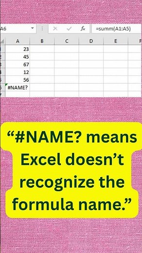 Fix all Excel Errors in 60 seconds! Excel Errors Explained #excel #exceltips #exceltutorial #shorts