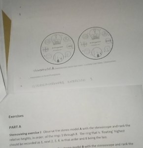 Stereoviewing Exercise 1PART AObserve the stereo model A wi... | Filo