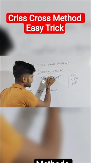 Criss Cross Method in Chemistry ⚡ Easy Trick|chemical formula#virlshort #yiutubeshort #shortvideo