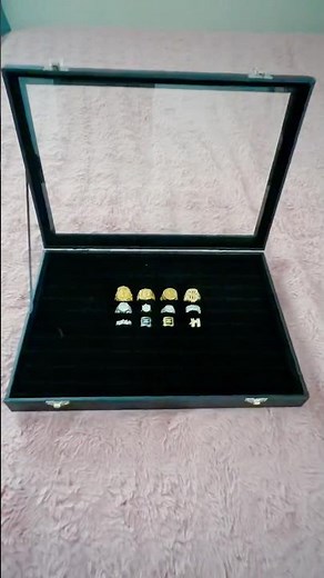 Luxury Ring Organizer Case Box with Glass Top, Jewelry Box #jewejewelry ry lry