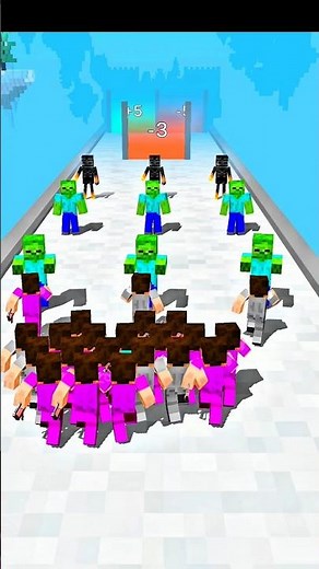 Minicraft Runner: Zombie Arena Fight 🔥😱#minecraft #shorts