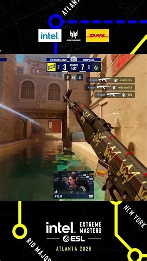 Kvem goes FULL RAMPAGE mode and destroys everyone #ace #esl #atlanta #cs #cs2
