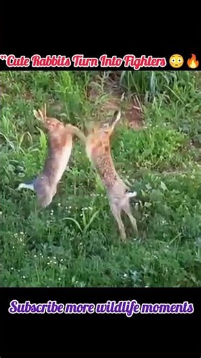 Rabbit Fight Gone Wild 🐰🔥 | Real Animal Fight in Nature #shorts