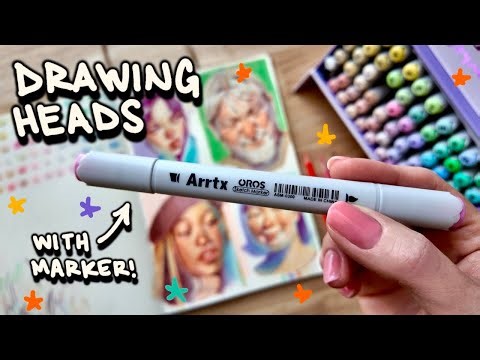 How I use markers to draw heads