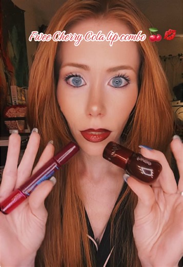 This lip combo is everything 😍The Fwee Eazy Lip Combo is a dual-ended stick, so lining and filling your lips is effortless - seriously perfect for beginners. ♥️ Super creamy, blends like a dream, and gives that soft-blurred finish with zero harsh lines. The shade Cherry Cola 🍒is a gorgeous deep red with a rosy-brown cola tone that's flattering and wearable for everyday or glam ✨😍💄 #lipcombo #fwee #liptok #kbeauty #cherrycolalips