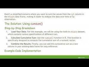 How to Cumulatively Sum Values in a Column Using R