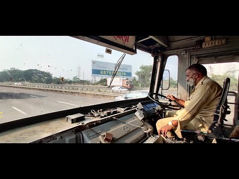 MUMBAI TO PUNE VIA EXPRESS HIGHWAY : FULL JOURNEY : MSRTC SEMI LUXURY HIRKANI ST BUS CABIN RIDE