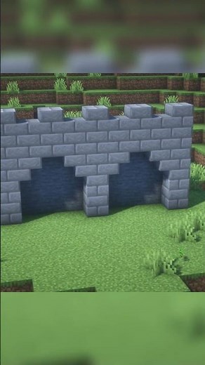 Minecraft Medieval Castle Wall Design 🔥 Easy Survival Build #viral #minecraft