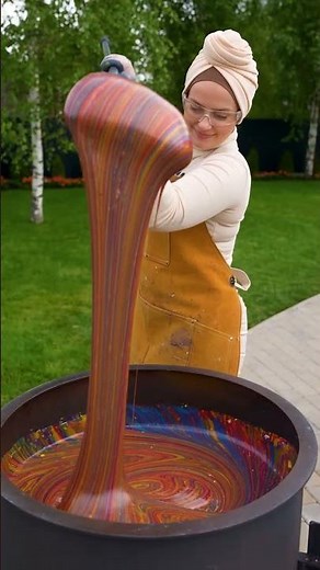 🌈💦 She Turned Colorful Gravel Into a Magical Garden Waterfall!