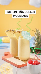 🎶 If You 💛 Piña Coladas 🎶 You’ll love this mocktail version that’s packed with protein, and has a zero chance of causing a hangover 😉 BLEND: 1 cup frozen pineapple chunks ⅓ cup Vanilla Premier Protein Shake ¼ cup pineapple juice ¼ cup coconut milk Garnish with fresh pineapple or cherries for a pop of colour 🍒 https://bit.ly/3pGmdcv | Premier Protein