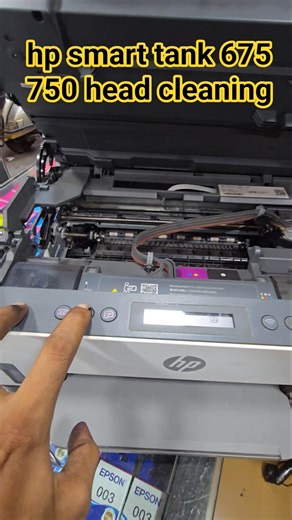 hp smart tank 675 750 720 head cleaning power cleaning #headcleaning #hpprinterheadcleaning