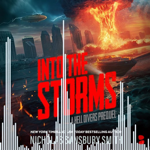 Audiobook listeners, clear those calendars: It's time to re-dive into the 🌎 of Hell Divers with the legendary #GoldenVoice narrator R.C. Bray! Listen to this badass snippet! Freshly out in print & eBook, INTO THE STORMS, the incendiary prequel to the The New York Times Audible, & USA TODAY bestselling #HellDiversSeries releases in AUDIOBOOK format in just 7 days on September 30! Pre-order link in comments. | Nicholas Sansbury Smith