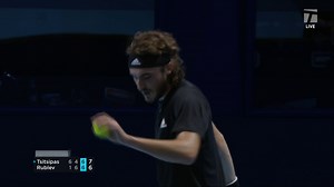 Tsitsipas saves match point in decisive breaker, tops Rublev at The O2