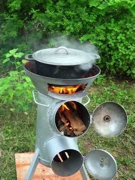 DIY -Build Amazing Rocket Stove From Air Compressor Tank! #DIY #Howto #Stove