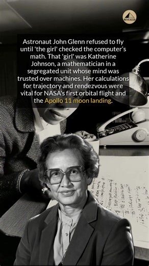 13K views · 247 reactions | John Glenn refused to fly until Katherine Johnson, the human computer, verified the machines math. #history #blackhistorymonth #NASA #HiddenFigures | Revealed | Facebook