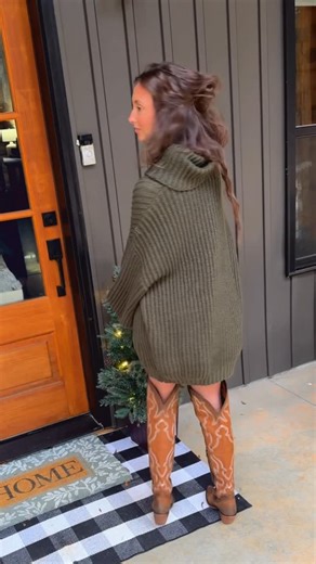 ✨Jules Color Boutique on Instagram: "The Olive Chunky Knit Dress is live!! It’s truly the cutest, coziest Christmas dress ever. The oversized fit and amazing texture make it a total must-have. I’m obsessed… this one is a December staple ❄️ #christmas #shopsmall #julescolorboutique #jcb #christmasdress"
