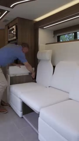 60K views · 486 reactions | The 2025 Unity FX features the completely redesigned patented Leisure Lounge system featuring upgraded dual reclining chairs, an updated dinette table system, and the much-requested full-time panoramic window, drawing in an abundance of natural light to the coach in both day and night modes. https://leisurevans.com/blog/whats-new-for-2025/ #ExploreWithLeisure | Leisure Travel Vans | Facebook