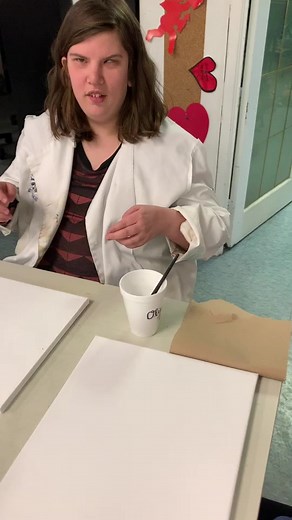 Bob Ross style painting at Sunrise . Can you spot Dave's smile ?? #mysunrise #bobross #artattack #painting #friendship #art #whitbyontario