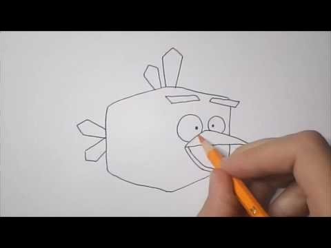 How to Draw Ice Bird (Angry Birds Space)