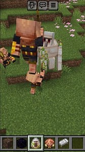 3 piglin brutes vs iron golem🤔 close fight