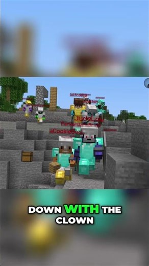 The Clown Rebellion vs. 'Clown' in Minecraft #shorts