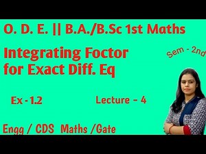 How to Find Integrating Factor and How To Solve Differential Equations Video Lecture | Crash Course for Mathematics