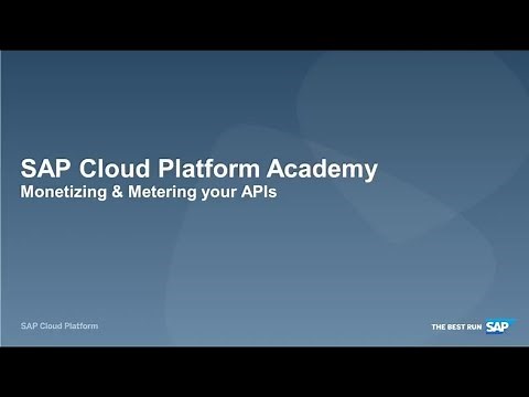 SAP API Management: Monetizing and Metering your APIs