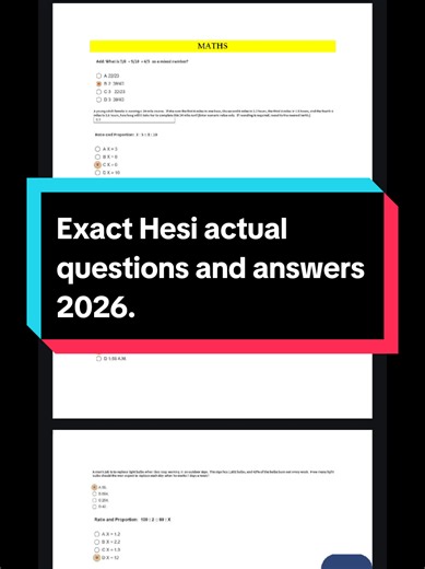 Actual Hesi 2026 questions and answers. #hesi #hesiexam #hesia2exam #proctoredexam #futurenurse