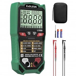 Digital Multimeter Voltage Tester, 4000 Counts Smart Measurement Auto-Ranging Volt Meter, Non-Contact Tester Tools, Measures AC/DC Voltage, NCV, Capacitance, Resistance, Diode, Continuity & Live Wire