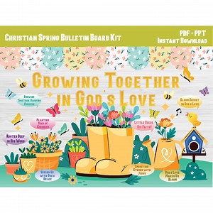 Spring Church Bulletin Board Kit/sunday School Christian Classroom Wall Decor/march Elementary/kindergarten/preschool Decoration/print/l779 - Etsy