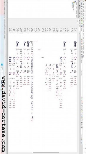 C PROGRAM - BUBBLE SORT