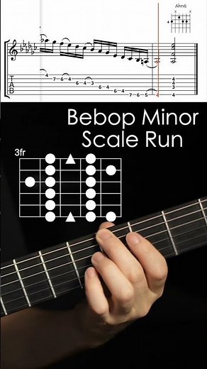 Bebop Minor Scale Run on Abm7