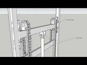 installation for guide rail lift, guide rail structures are ready