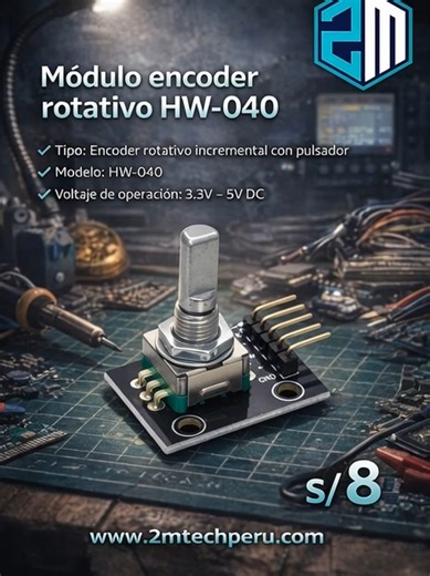 Módulo encoder rotativo HW-040 #electronica #modulos #huanuco_perú❤️ #modulo #2mtechperu #technology #tec #tech #voltaje #volt #pines #arduino #chips #frecuencia #micro #circuito #integrado #encoder