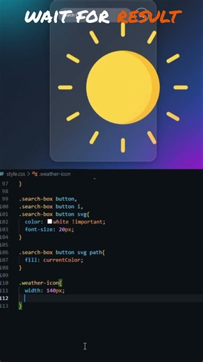 ⛈️ Weather App using JS #webdevelopment #html #css #shorts