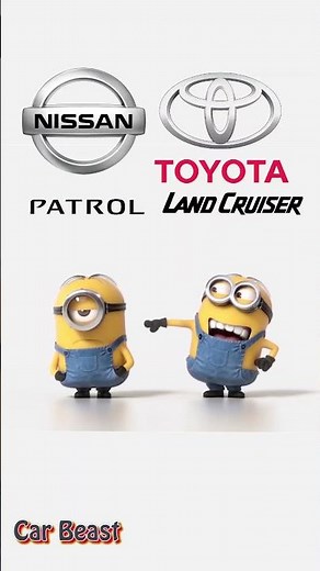 Nissan Patrol VS Toyota Land Cruiser v8 minions style#trending #tiktok #status #funny#foryou#shorts