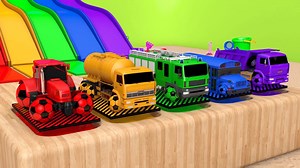 586K views · 7.4K reactions | Learn Colors with Monster Street Vehicle and Surprise Soccer Ball Pretend Play for Kids | Learn Colors With Cars And Animals | Facebook
