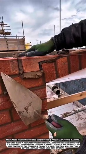 Bricklaying Technique for Wall Construction | Precise and Strong Masonry.