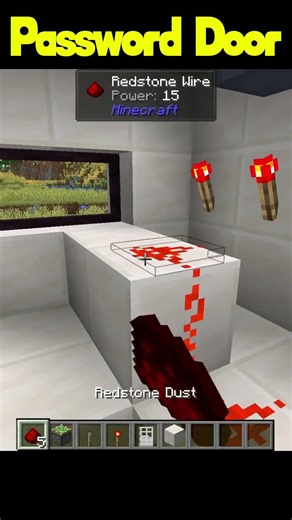 Minecraft Password Door Tutorial #minecraft #shorts