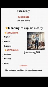 Vocabulary day 4th word of the day is ELUCIDATE