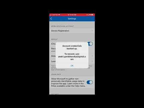How to enable iCloud backup in Microsoft Authenticator app?