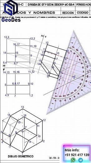 CURSO DE GEOMETRIA DESCRIPTIVA DESDE CERO #geometria #ingenieria #cursoonline #arquitectura #dibujo