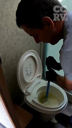 Unblock your RV toilet in under 30 secs - best method on YouTube!