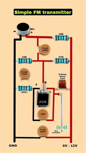 Simple FM Transmitter #shorts