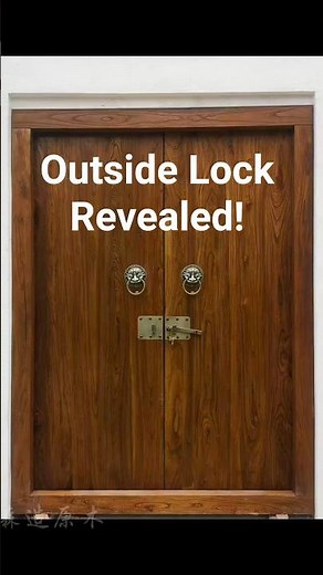 [UB Works] Antique Solid Wood Door Nail Copper Process with Outside Lock Showcase #viralvideo #viral