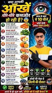 😨 10 Best Foods for Healthy Eyes 👀 | Improve Eye Health Naturally #healthtips #eyehealth #shortsfeed